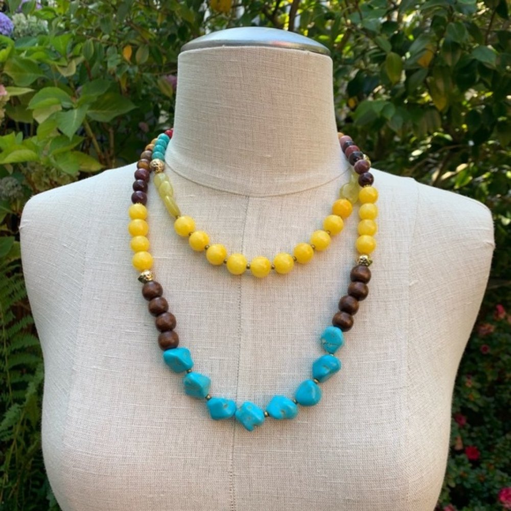 Nakamol Turquoise Double Strand Necklace